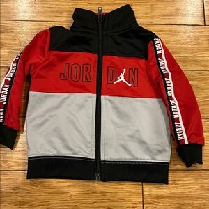 Jordan Black, Red, and Gray Kids' Jump Man Jacket 12 Months NWOT